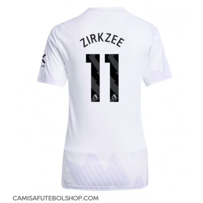 Camisa de time de futebol Manchester United Joshua Zirkzee #11 Replicas 2º Equipamento Feminina 2025-26 Manga Curta Camisa de time de futebol Manchester United Joshua Zirkzee #11 Replicas 2º Equipamento Feminina 2025-26 Manga Curta